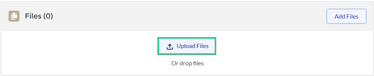 Support portal - Upload files