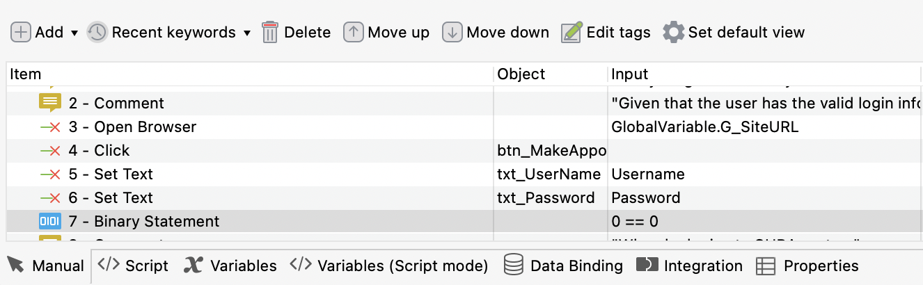 add binary statement