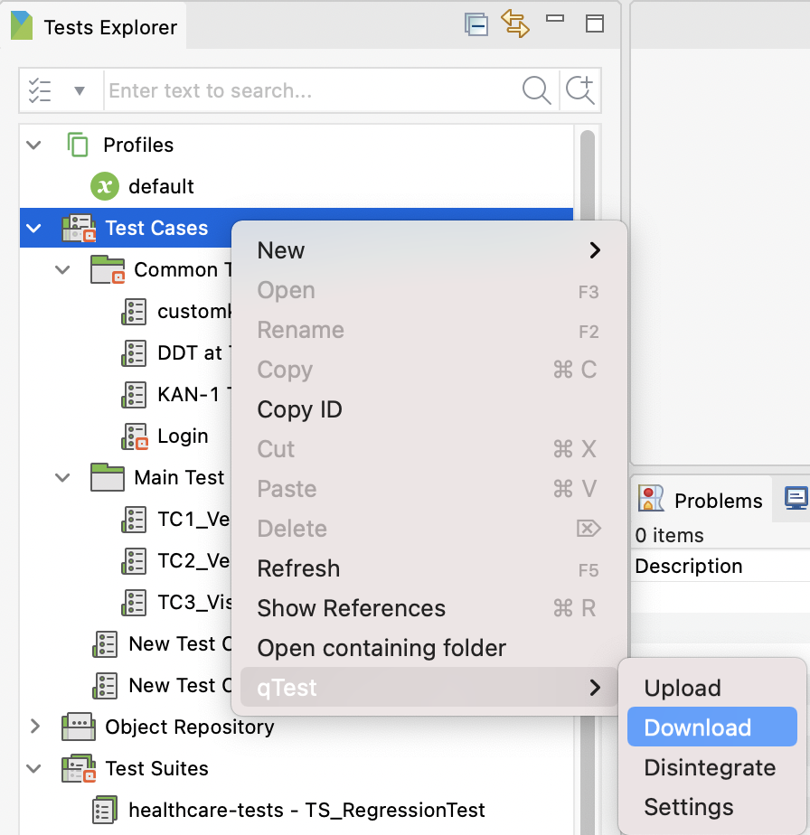 Download qTest test cases