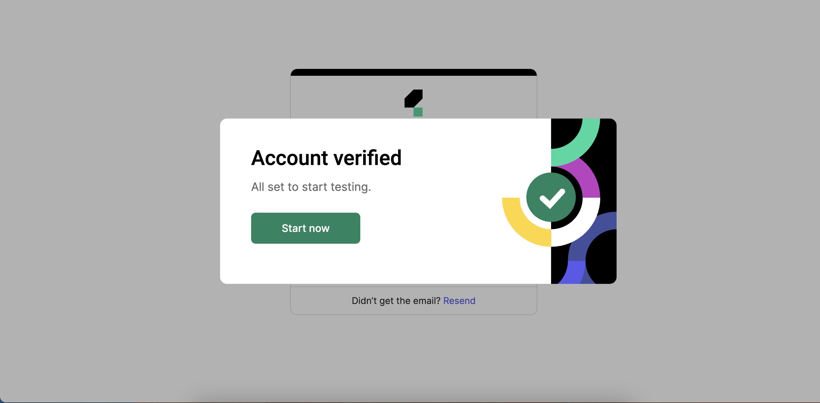 The Katalon Platform verifies your account. Click on start now to continue.