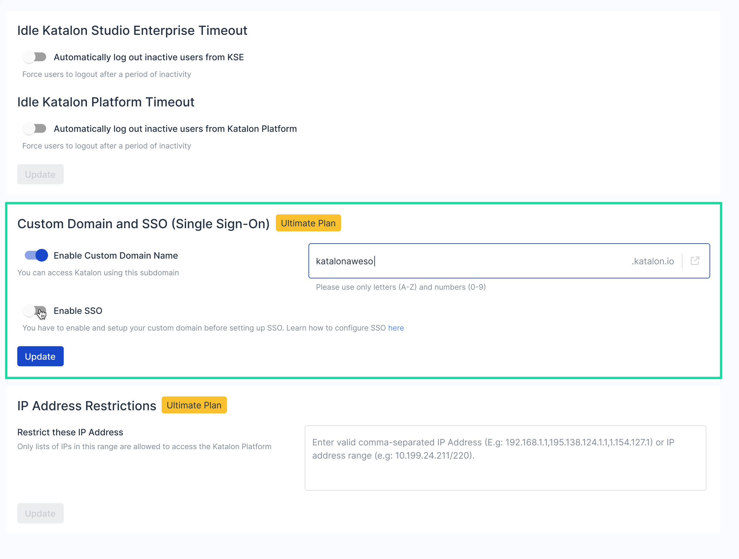 Custom Domain and SSO