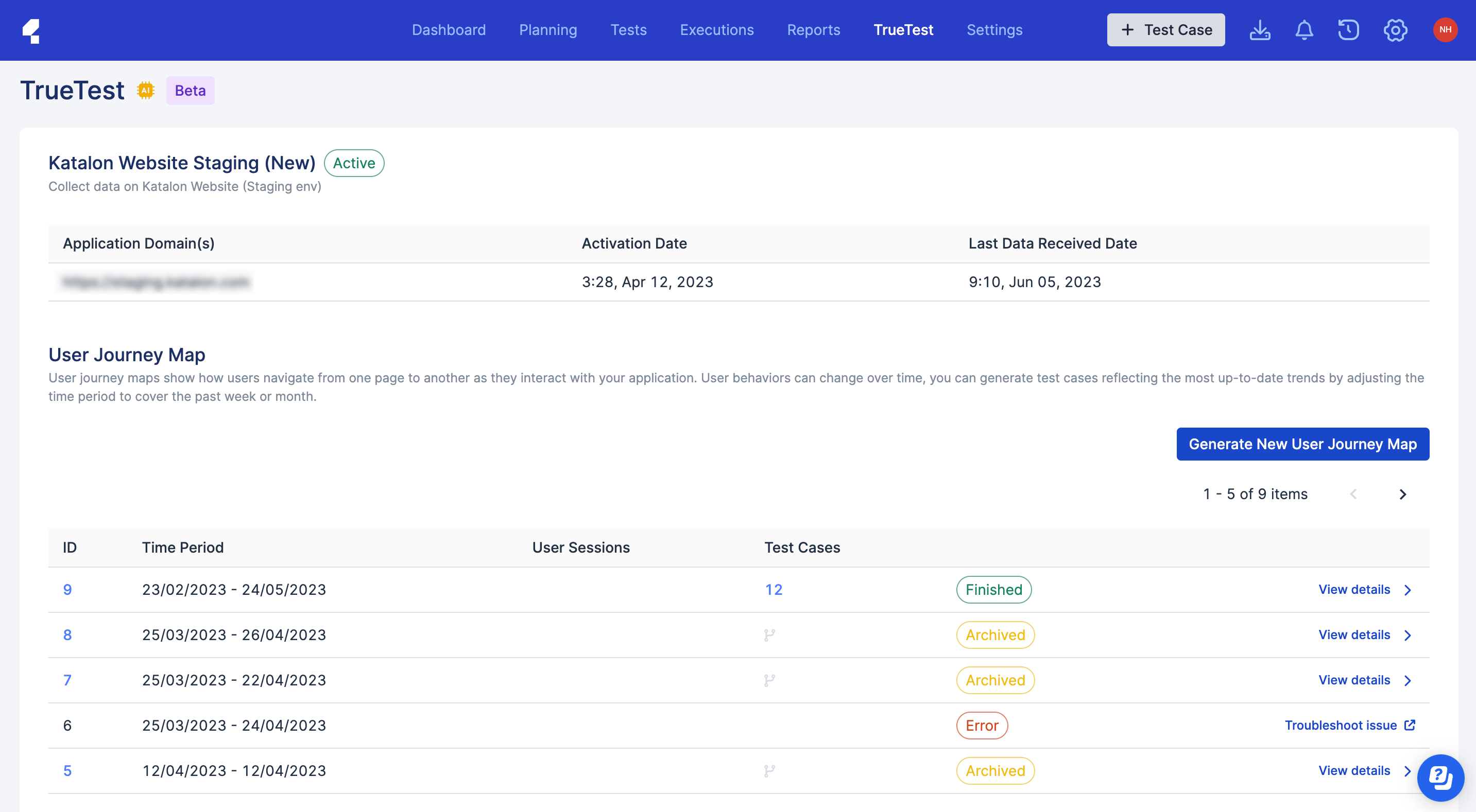 ATG generated user journeys