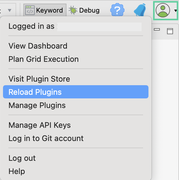 reload plugins