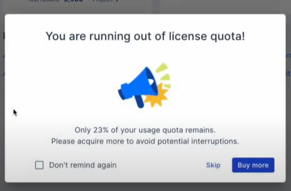 you are running our of license quota.