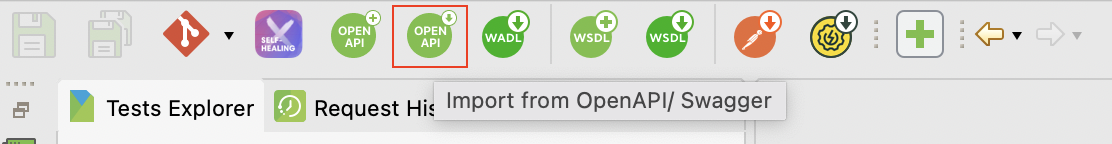 Import from OpenAPI / Swagger button